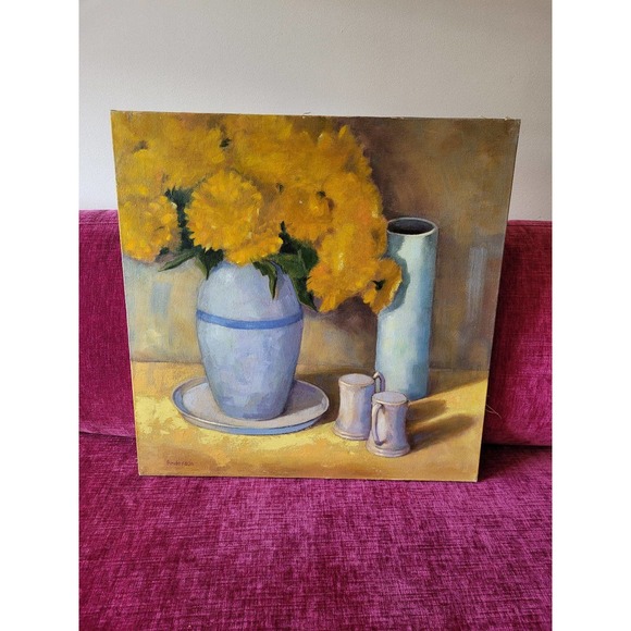 Handmade Other - Golden Floral Still Life